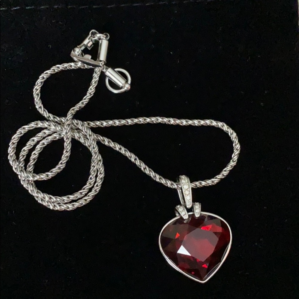 Swarovski Oceanic Red Heart Crystal Pendant